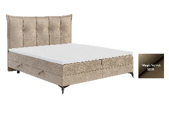 Egyszemélyes ágy Boxspring 80 cm Foxtrot (barna) (matraccal és tárolóhellyel) *kiárusítás