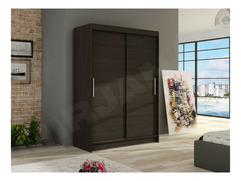 Šatníková skriňa Avela I (choco) (bez osvetlenia)