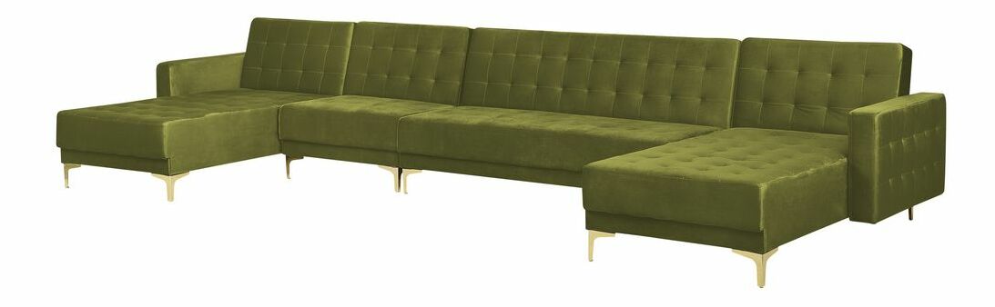 Sarok ülőgarnitúra U Aberde (zöld)