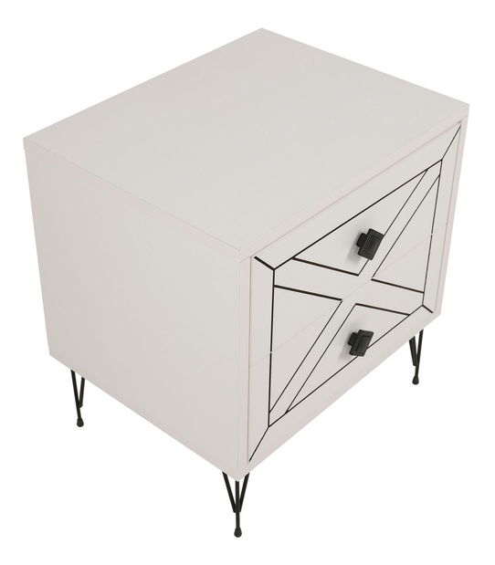 Nočný stolík Luana (biela)