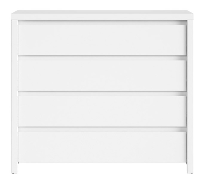 Komoda BRW Kaspian KOM4S (biela + biela matná)