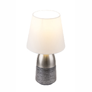 Asztali lámpa Eugen 24135W (modern/dizájn) (nikkel + fehér) *kiárusítás
