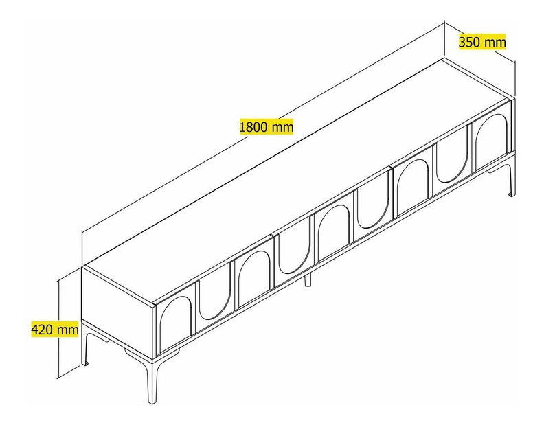 TV stolić/ormarić Bipemu 3 (bijela + crna)
