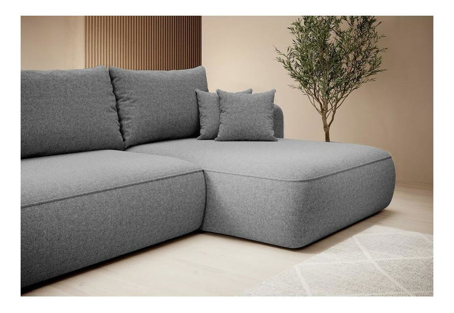 Kutna garnitura Fergie (D) (siva + crna)