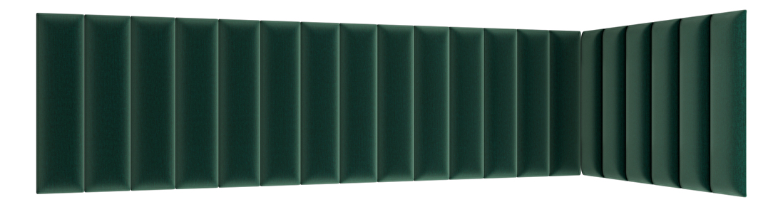 Set 20 panouri tapițate Quadra 210x90x60 cm (Verde)