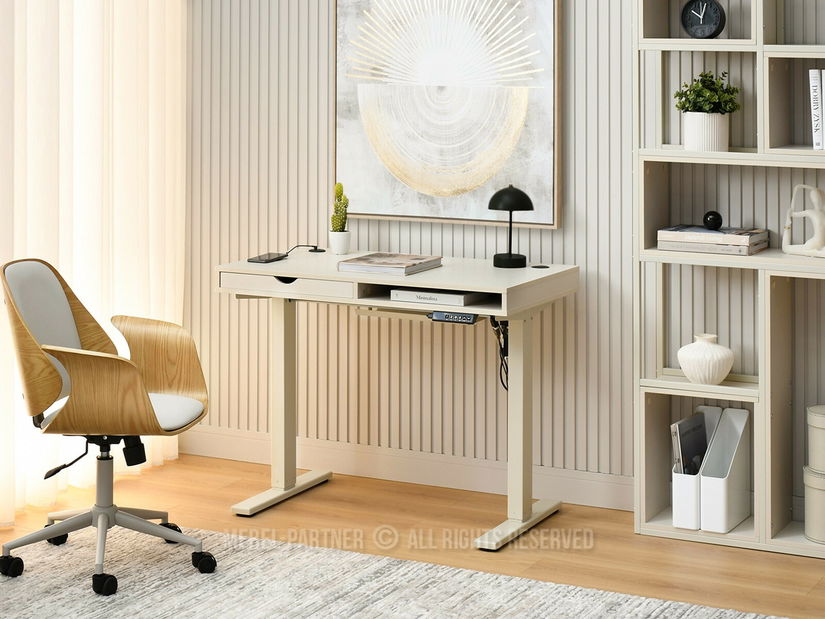 Masă PC cu înălțime reglabilă Occott 100 (crem)