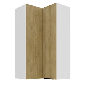Rohová horná kuchynská skrinka Carminia 60x60 GN-108 2F (90) (dub cremona + biela)