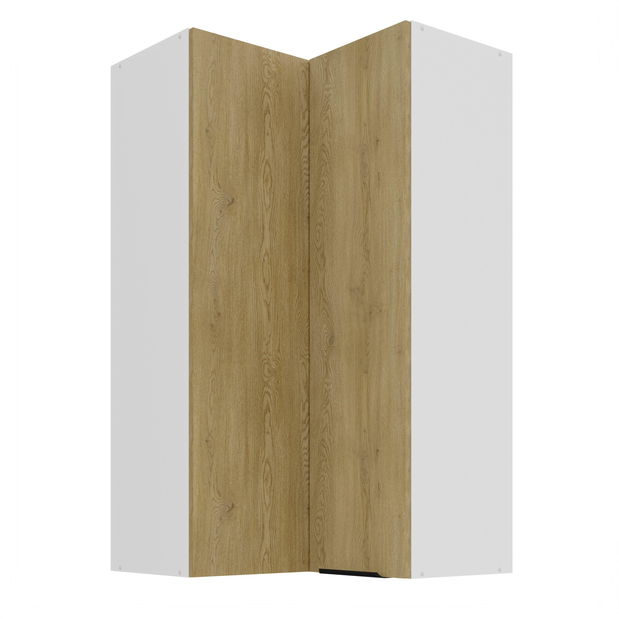 Kutni gornji kuhinjski ormarić Carminia 60x60 GN-108 2F (90) (hrast cremona + bijela)