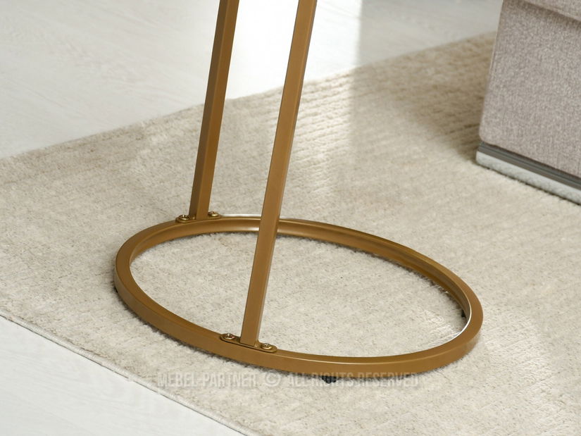 Măsuță de cafea Corden (nuc + auriu)