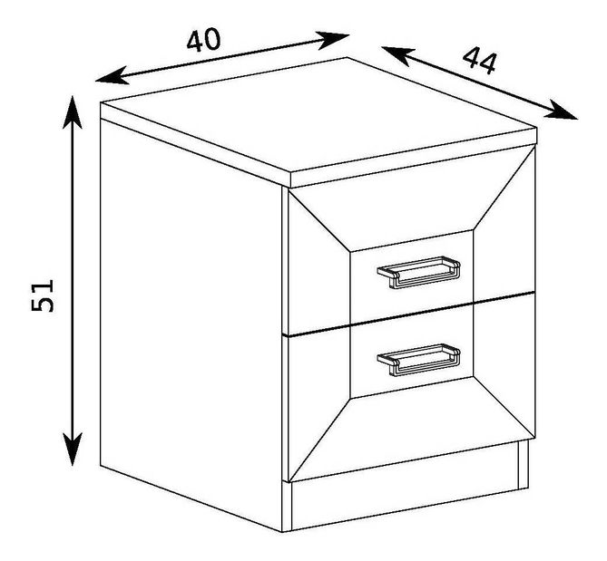 Éjjeliszekrény Titanus 16 (lefkas tölgy)