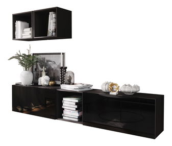 Set za dnevni boravak Berny 22 (crna + crni sjaj)