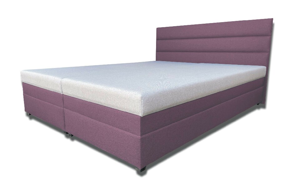 Manželská posteľ 160 cm Rebeka (s pružinovými matracmi) (fialová)
