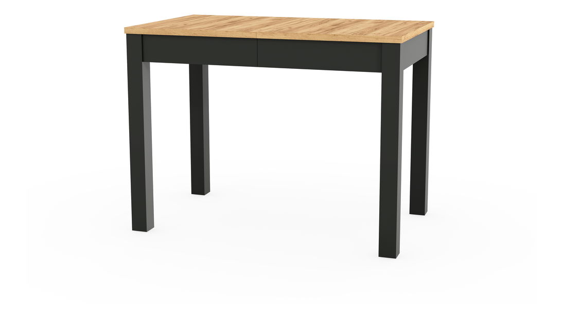 Blagovaonski stol Omega 03 (hrast + crna) (za 4 do 6 osoba)
