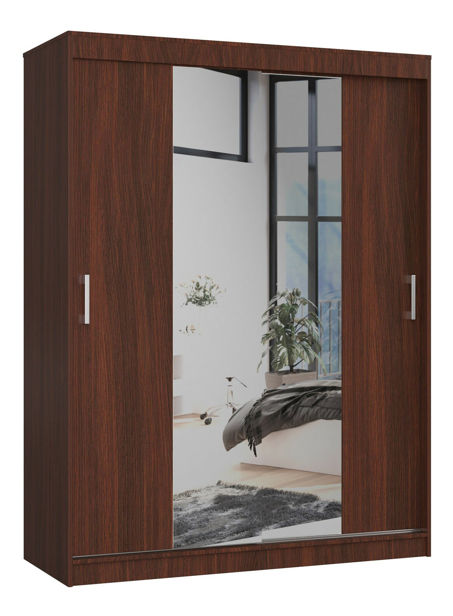 Ruhásszekrény Clotilde (wenge) (tükörrel)