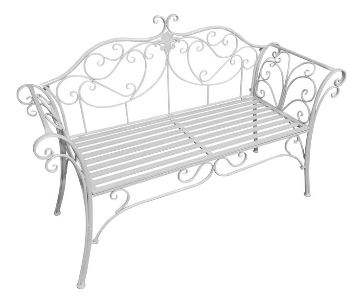 Záhradná lavička Entalia (biela) *výpredaj