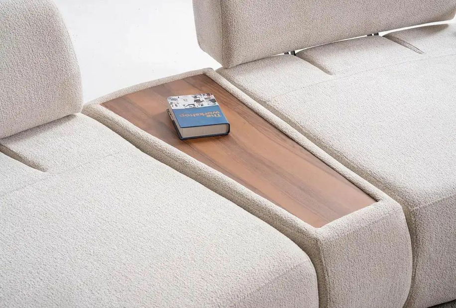 Rohová sedacia súprava Rion (krémová)