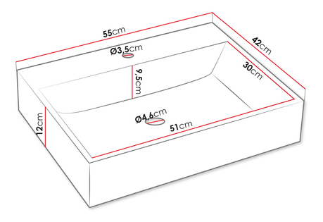 Mobilier baie Kiago II (Negru mat + Marmură Negru + auriu) (cu chiuvetă)