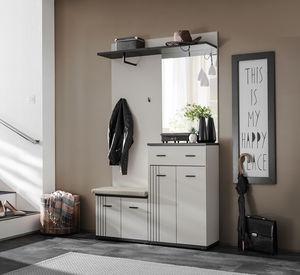 Predsoblje Hagon HG 2+P (kašmir + crna) (s jastukom za sjedenje)