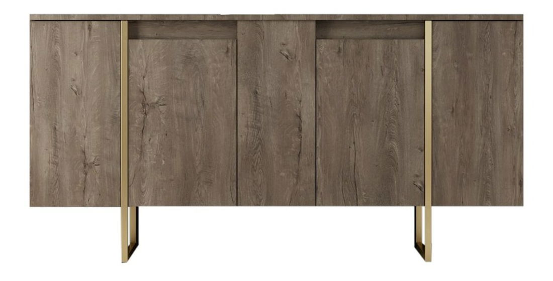 Zostava nábytku do obývacej izby Luna 1 (Orech + Zlatá)