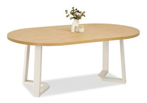 Jedálenský stôl Aceptar (dub + krémová)