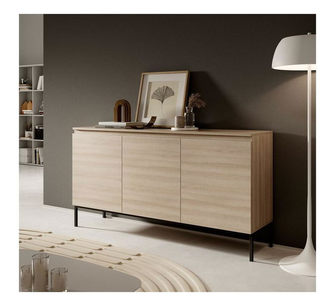 Ormarić Bennasi B3 (hrast linberg + crna)