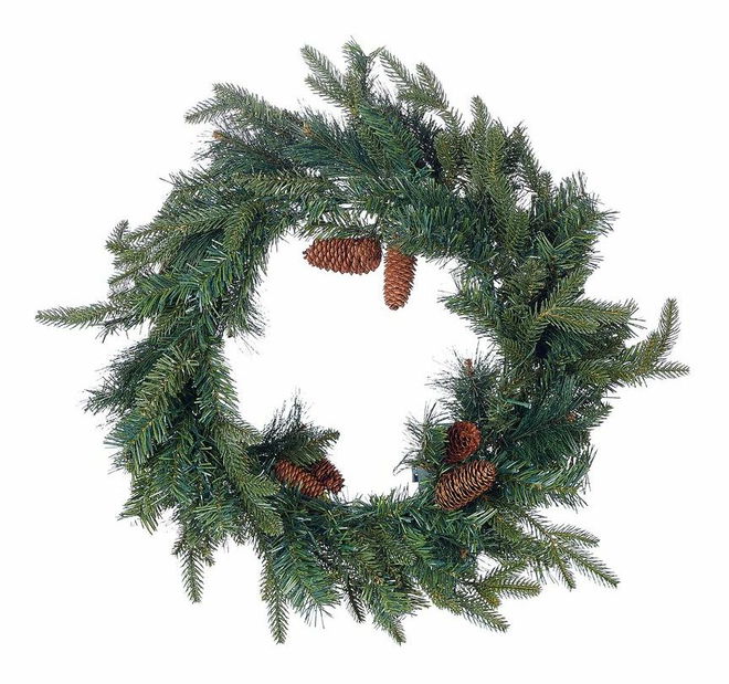 Veniec na dvere ø 60 cm Kamer (zelená) (s osvetlením)