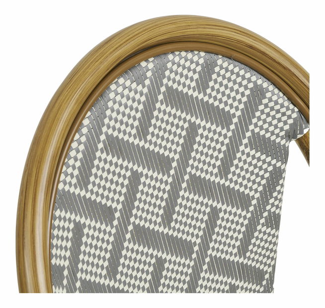 Záhradná stolička Lazulia (biela + sivá)