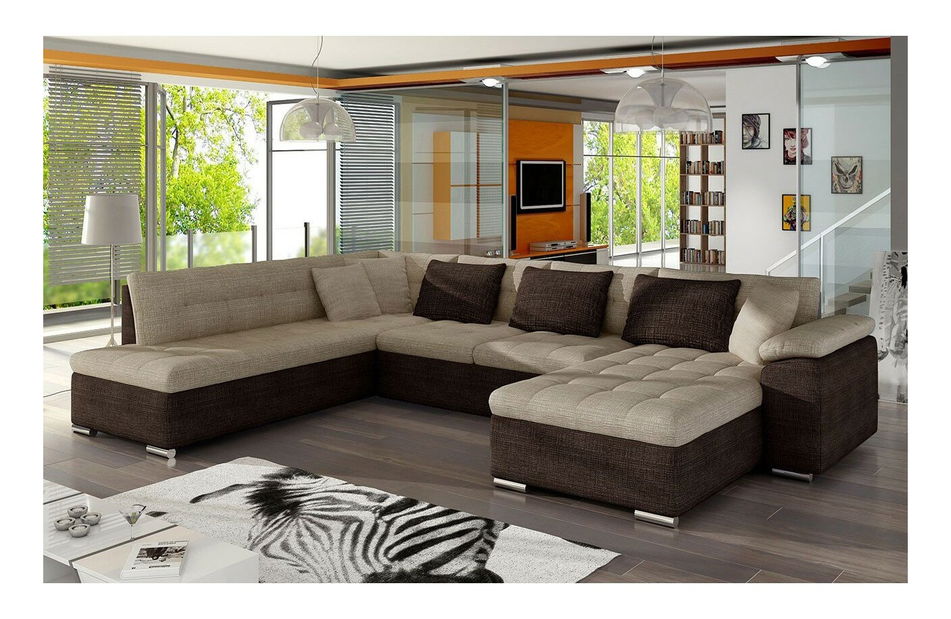 Kutna garnitura Talina s funkcijom spavanja (desna U) (Kronos 09 + Kronos 09 + Paros 05)