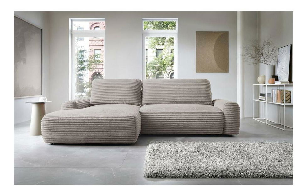 Rohová sedacia súprava Afelia (L) (sivobéžová)