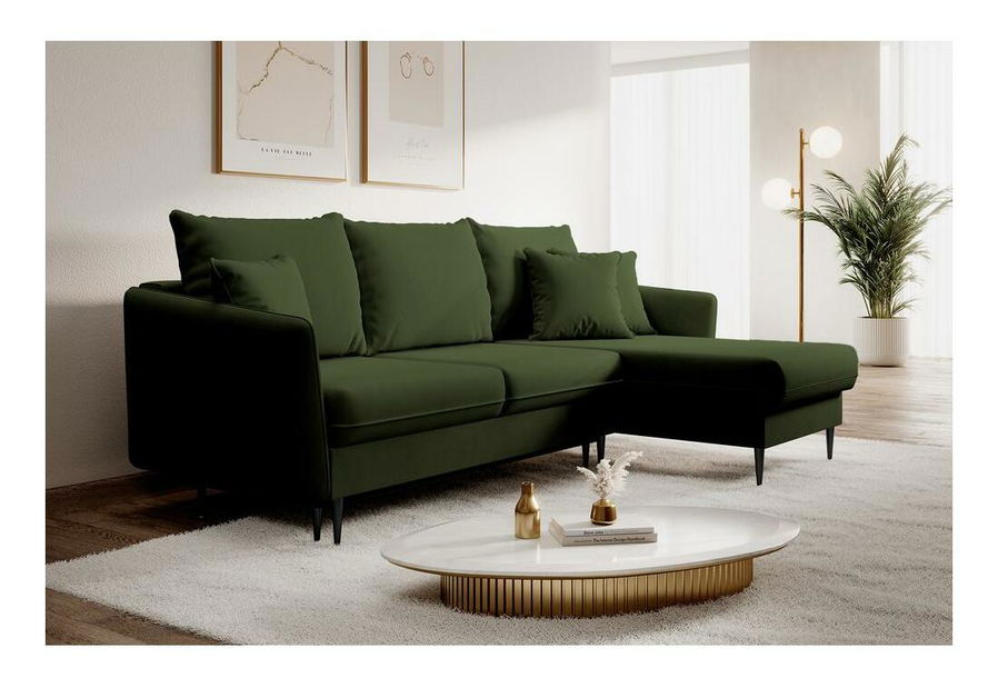 Colțar Vivaldio L (verde + negru)