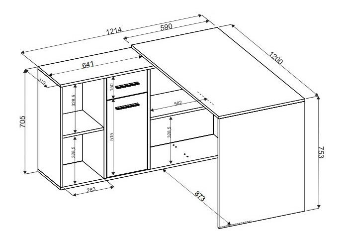 PC stolík Elisano (biela)