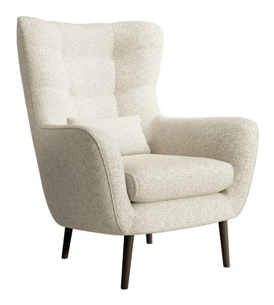 Kreslo s podnožkou Veneza VZ2 (krémová + čierna)