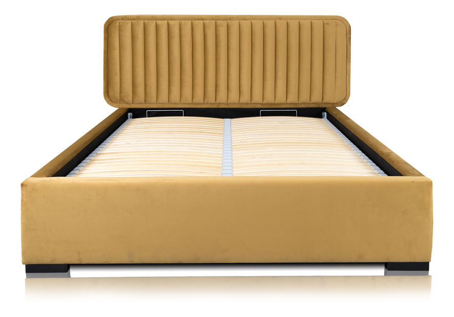 Pat tapițat 160x200 cm Arianna (galben)
