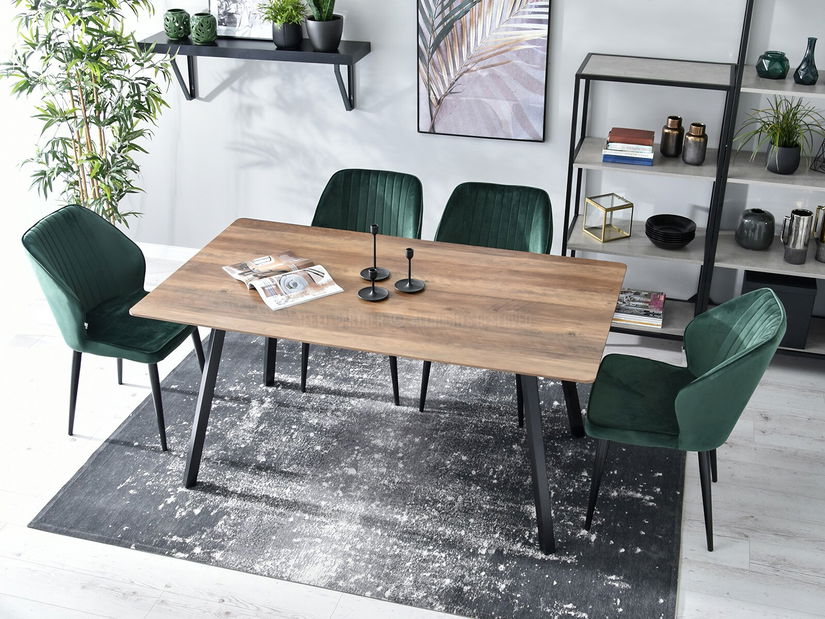 Étkezőasztal Totto (dió + fekete)