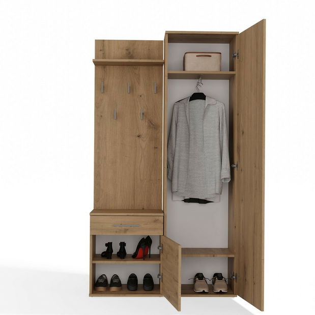 Előszoba szett Dialogos 1 (artisan tölgy) (tükörrel)