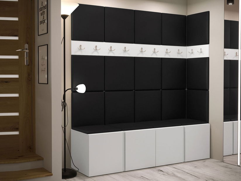 Mobilier hol Tovenaz II (stejar artisan + negru)