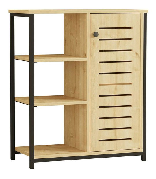 Regál Nuvopi 1 (zafír tölgy + fekete)