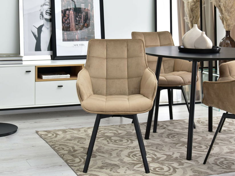 Scaun Aranbura (bej + crom)