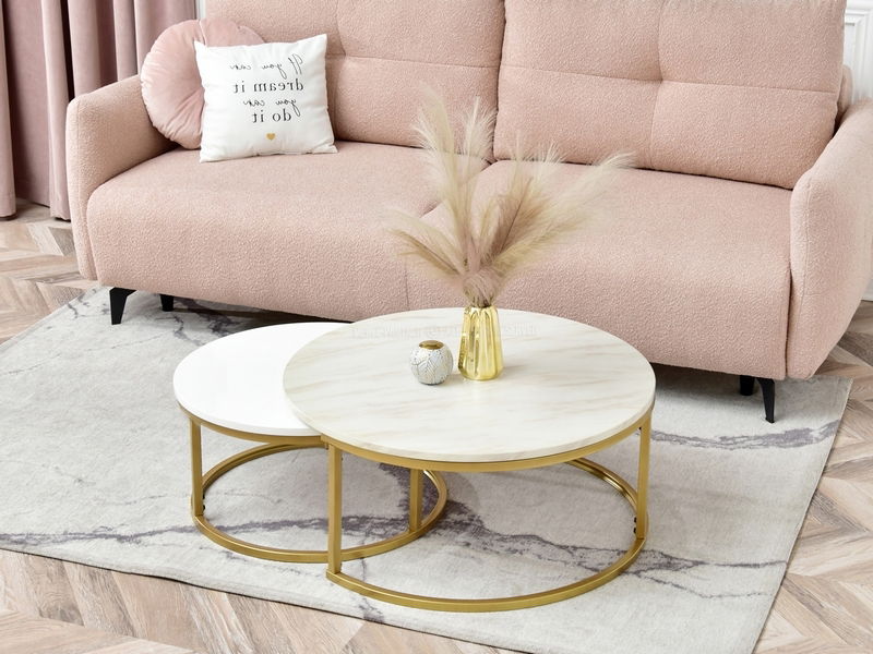 Măsuță de cafea Kolja Zest Xl (bej + auriu)