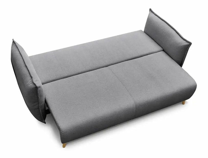 Rozkladacia pohovka Puffyna (sivá) (s úl. priestorom)