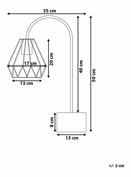 Stolná lampa Mondi (medená)