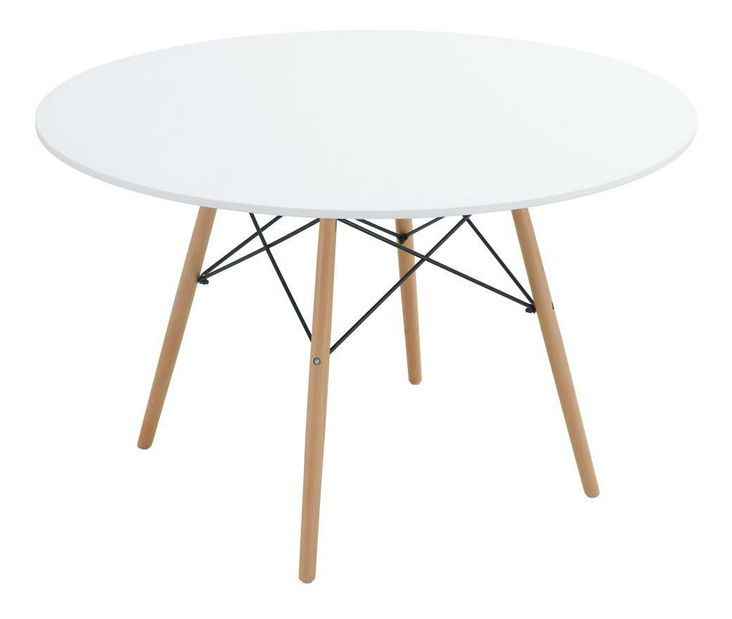 Blagovaonski stol Diferentes (bijela mat + bukva) (za 4 osobe)