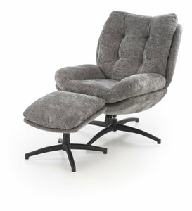 Relaxačné kreslo s podnožkou Pestosioso (sivá)