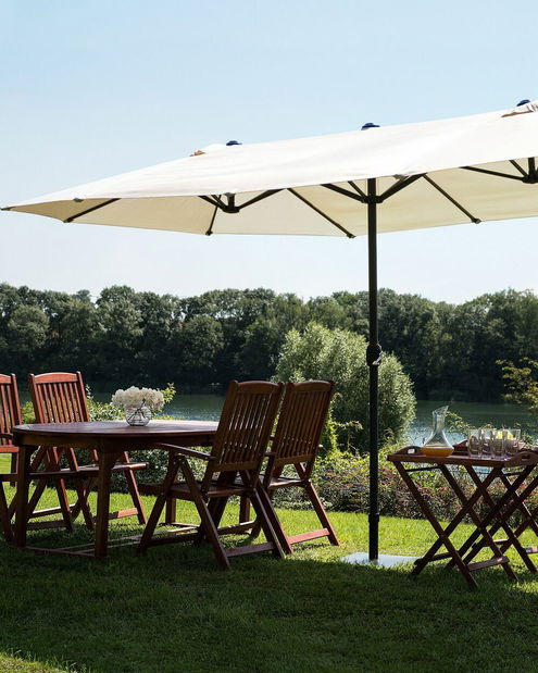 Záhradný slnečník 270 cm SILVANIA (polyester) (svetlobéžová)