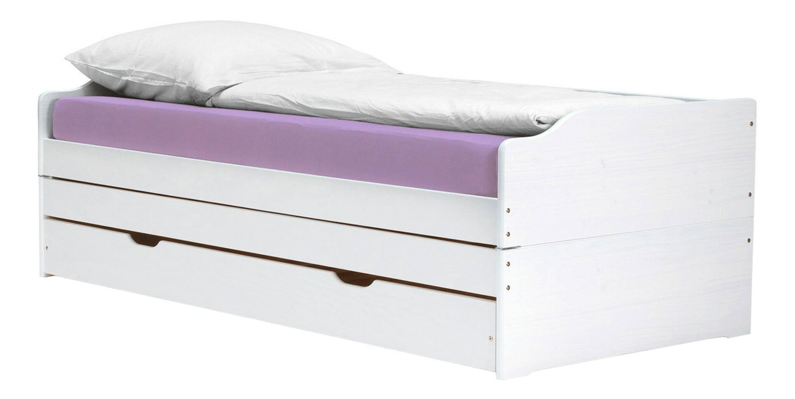 Krevet s pomoćnim ležajevima Flapi (bijela) 