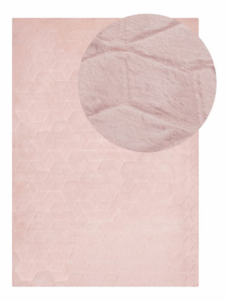 Koberec z umelej kožušiny 160 x 230 cm Thae (ružová)