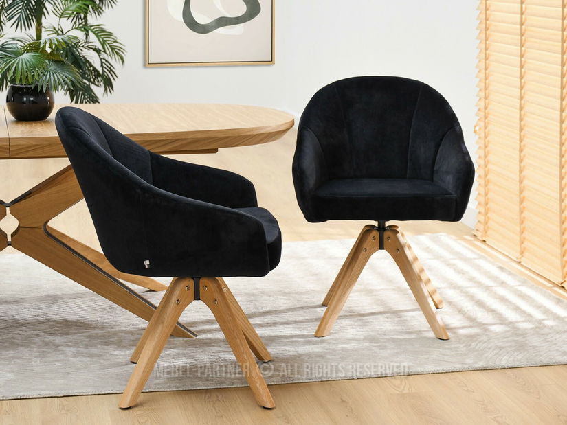 Blagovaonska stolica Destete (crna + hrast)