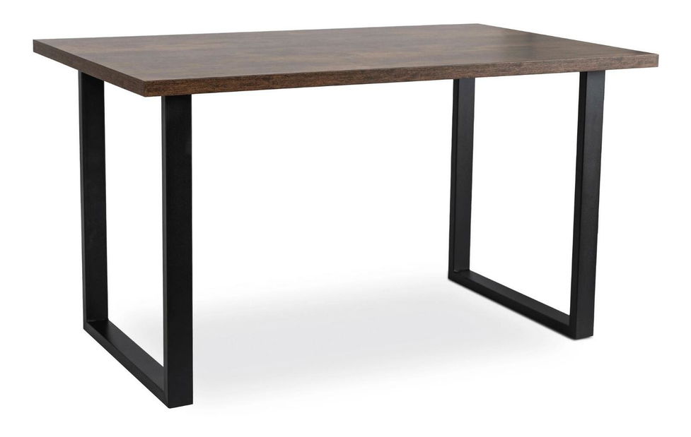 Blagovaonski set Visite (hrast rustikal + crna) (za 4 osobe)