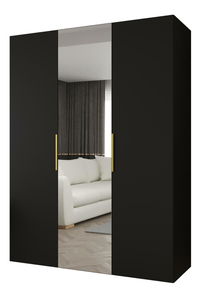 Ruhásszekrény 150 cm Mirabella 2 (fekete + arany)