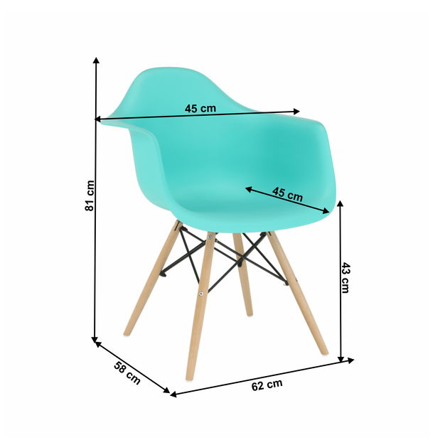 Blagovaonska stolica Damiron PC-019 (boja mentola) 